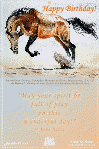 Horse Art Ecard; free to send