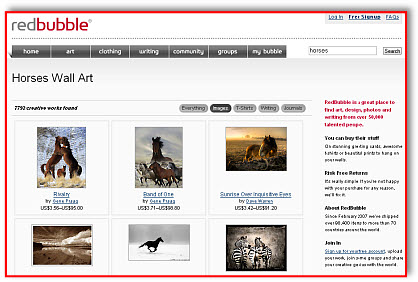 horse art at RedBubble.com