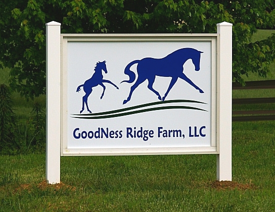 goodness-ridge-sign-installed Goodness Ridge Farm Sign Installed
